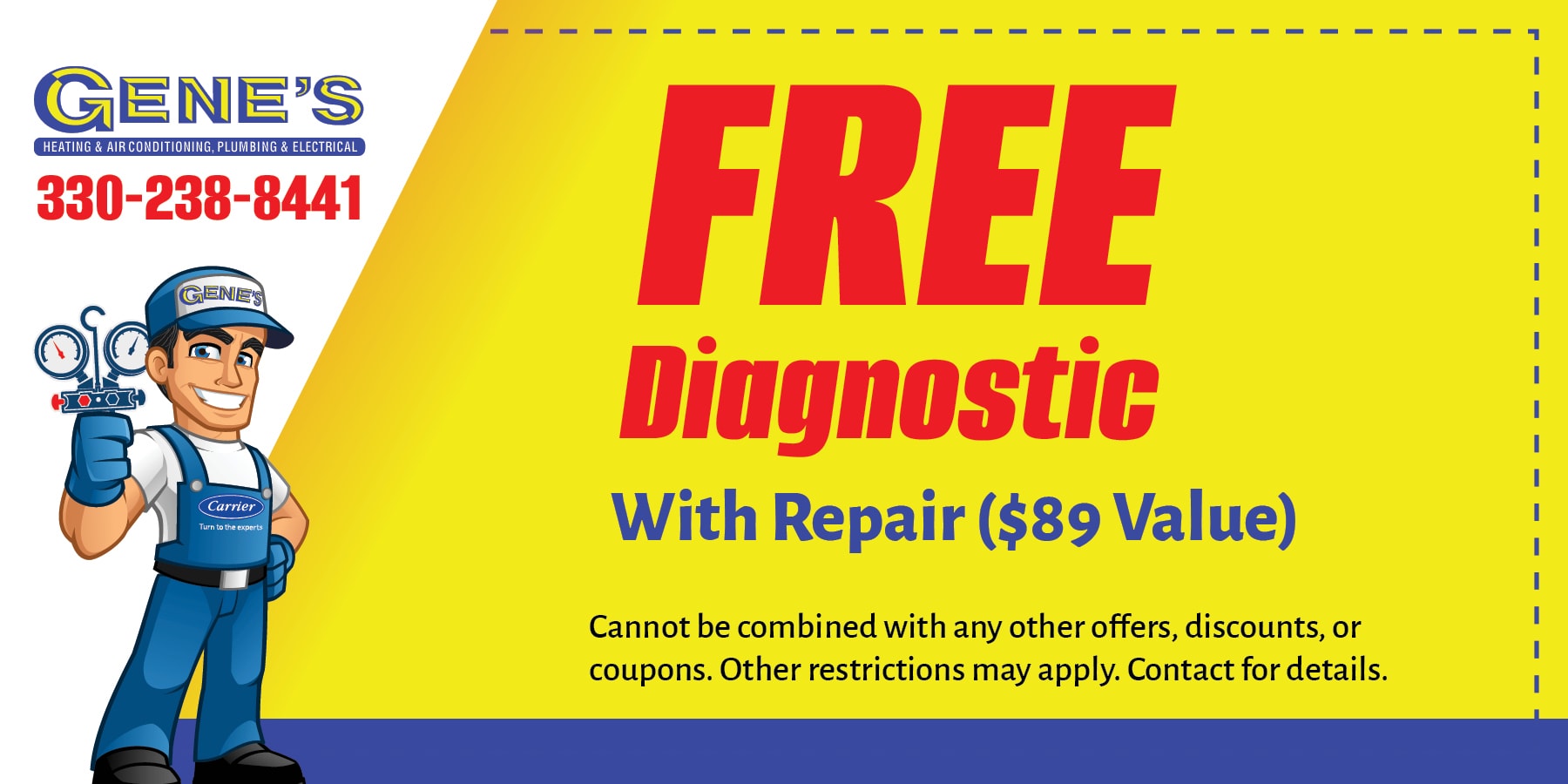 Free diagnostic with repair ( value).