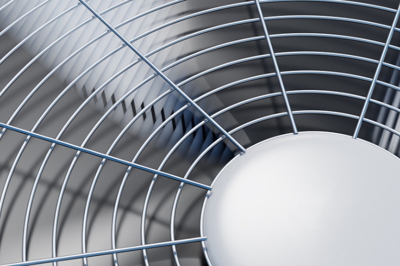 Air Conditioner fan close up.