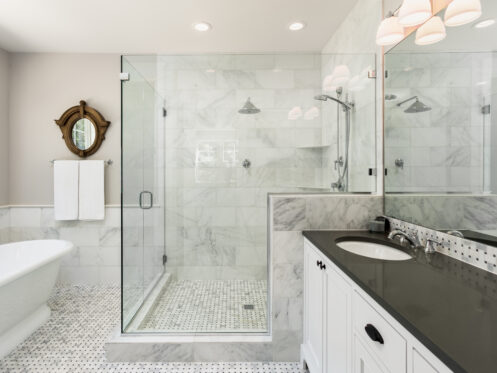 A beautiful master bathroom in Medina, OH